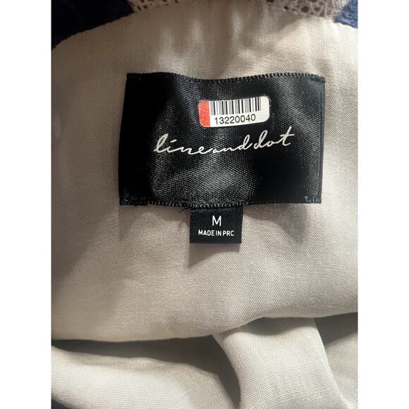 Line & Dot Fay Lace Trim Dress Blue Tie Dye Size M - Picture 10 of 10